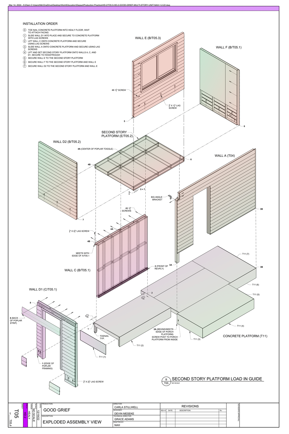 Construction drafting example